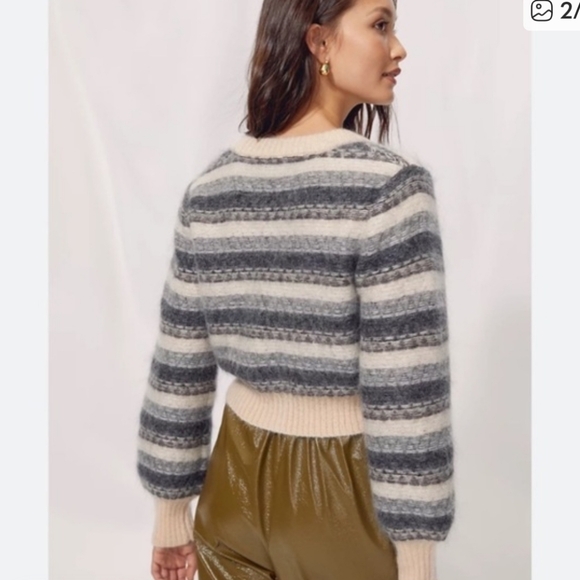 Aritzia Wilfred Cadence Mohair vneck Button Up Cardigan - Picture 3 of 7